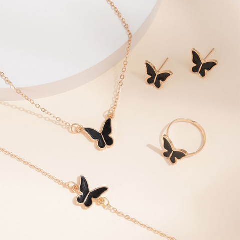 Butterfly Jewellery: Necklace, Bracelet, Ring, Earrings - VistaVistaVISIONS