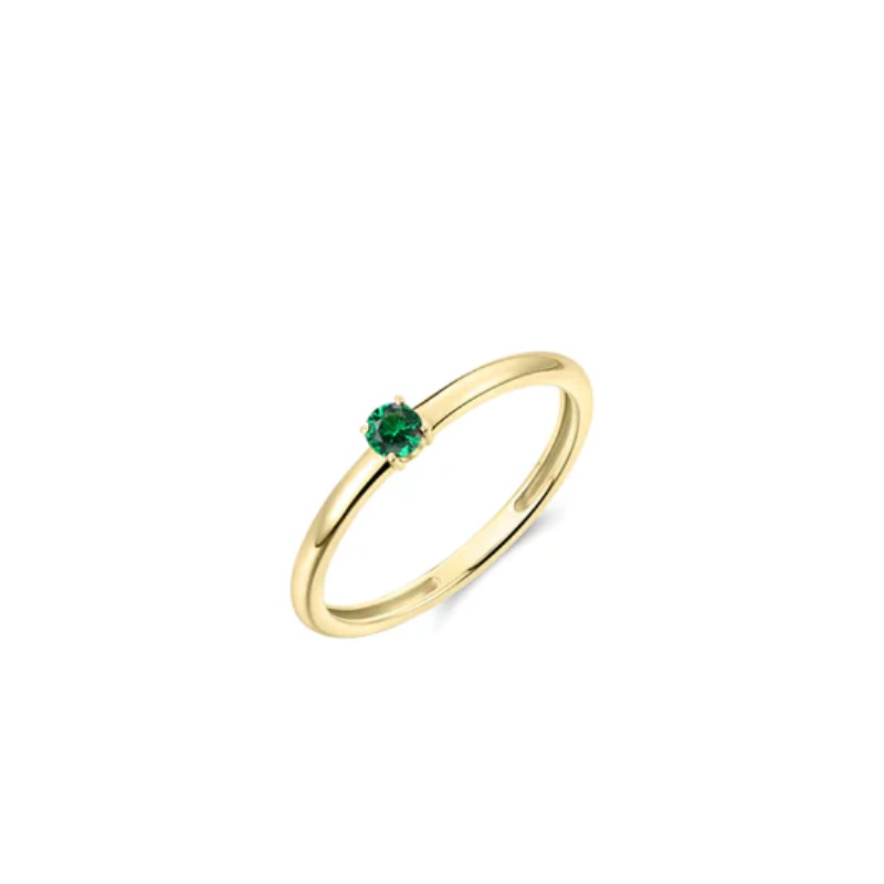 Delicate Emerald Gold Ring