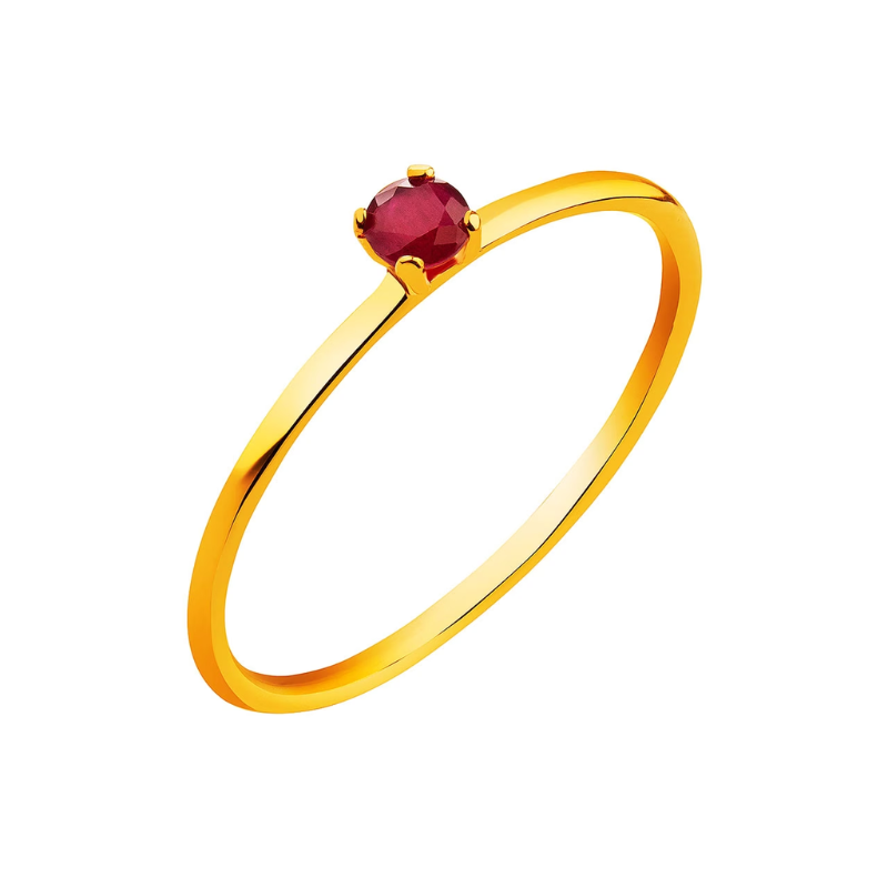 Shining Ruby Gold Ring