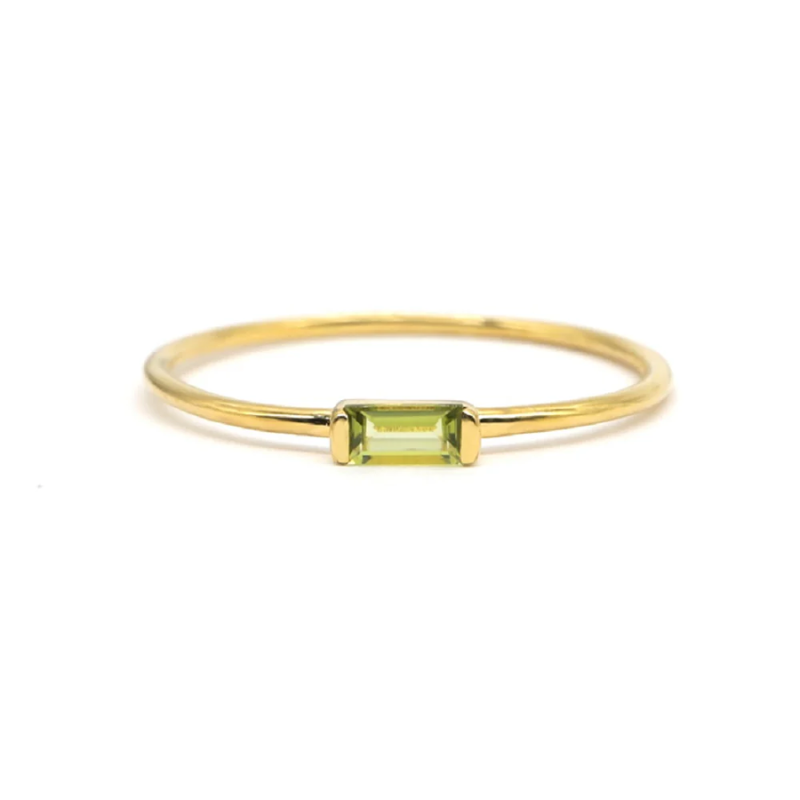 14ct Gold Plated Peridot Ring