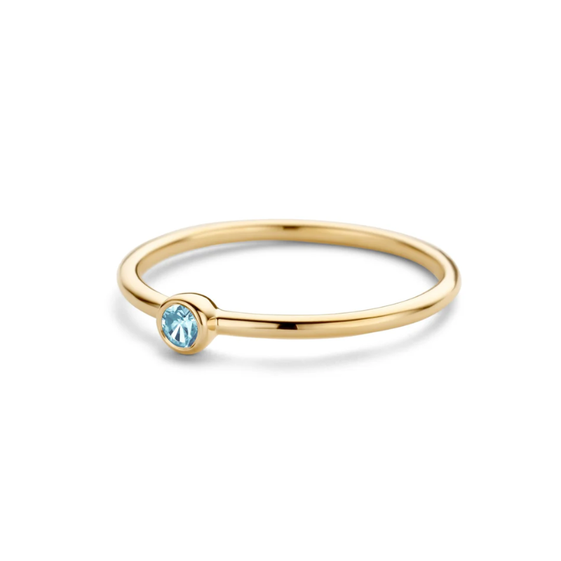 Minimalist Aquamarine Gold Ring - VistaVistaVISIONS