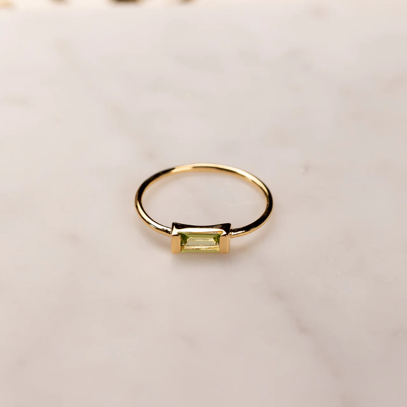 14ct Gold Plated Peridot Ring