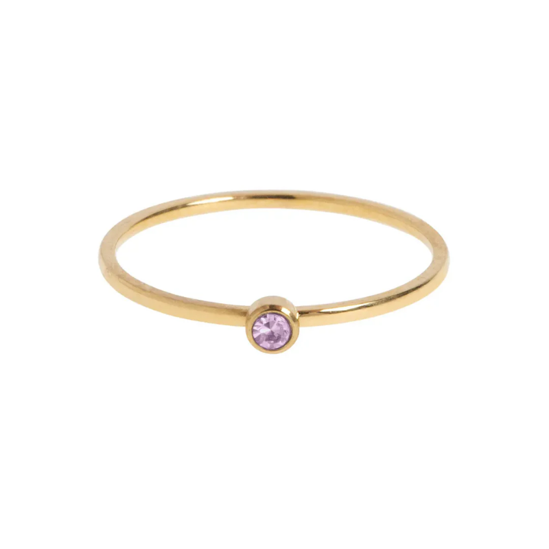 Minimalist Tourmaline Gold Ring - VistaVistaVISIONS