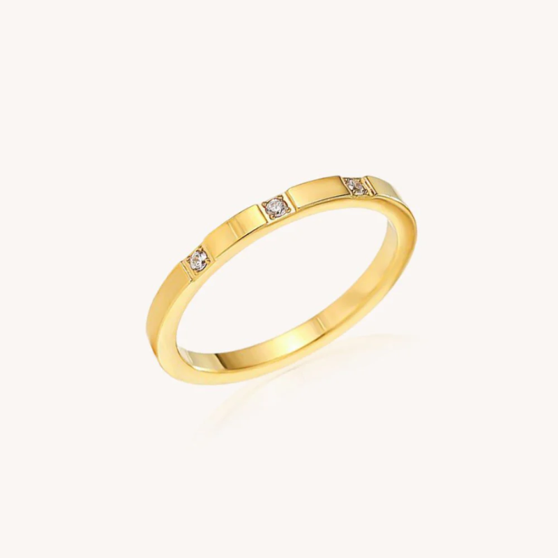 Trilogy Lab Grown Diamond Gold Plated Ring - VistaVistaVISIONS