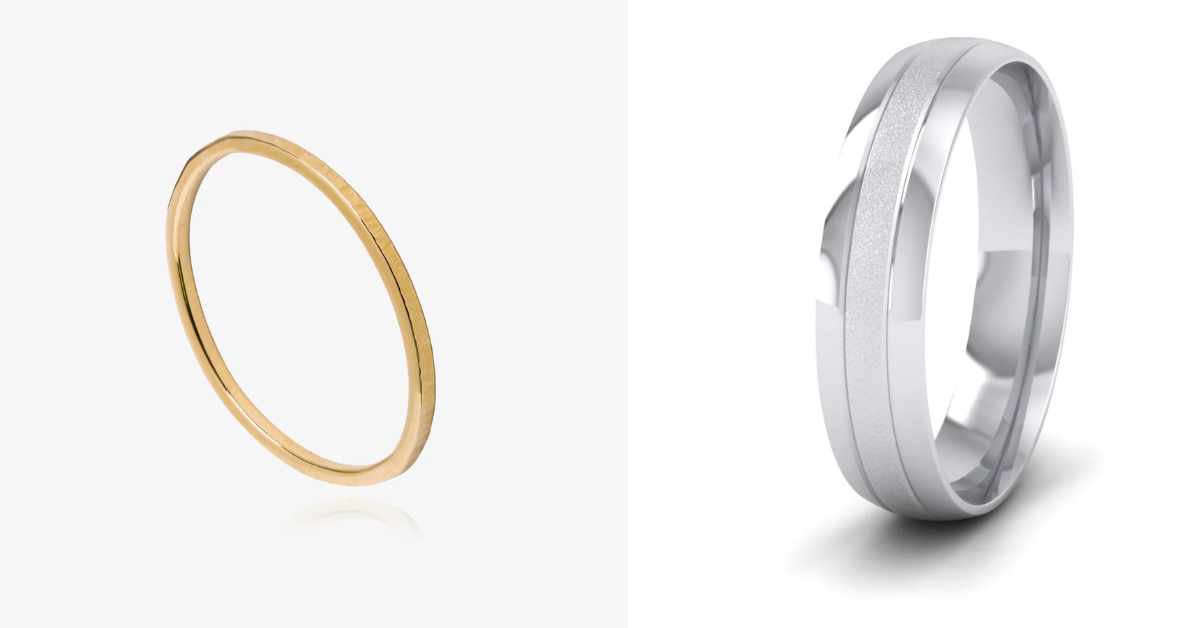 A collection of gold and silver rings