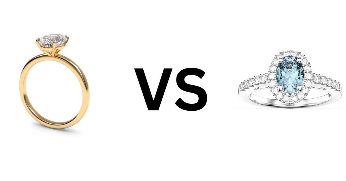 A comparison between solitaire diamond rings and diamond rings