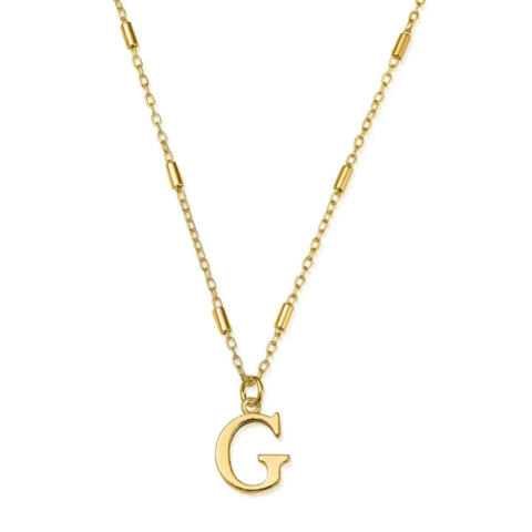 Gold G Initial Necklace - VistaVistaVISIONS