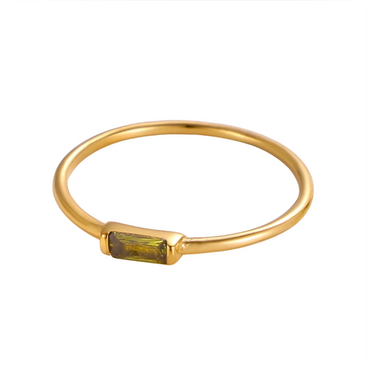 14ct Gold Plated Peridot Ring