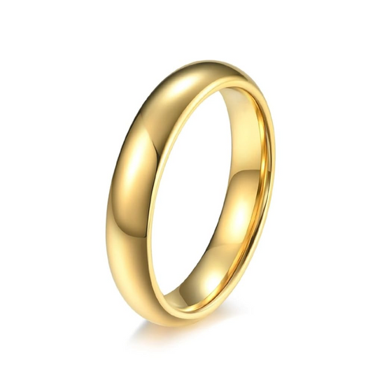 18ct Gold Plated Unisex Band Ring - VistaVistaVISIONS