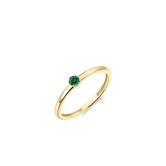 Delicate Emerald Gold Ring