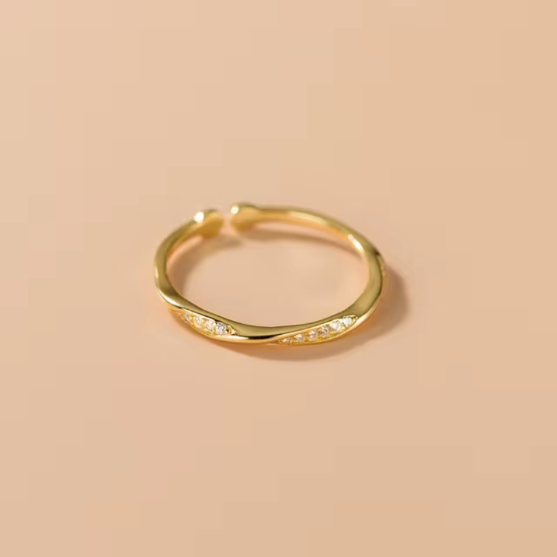 Minimalist Gold Plated Twist Ring