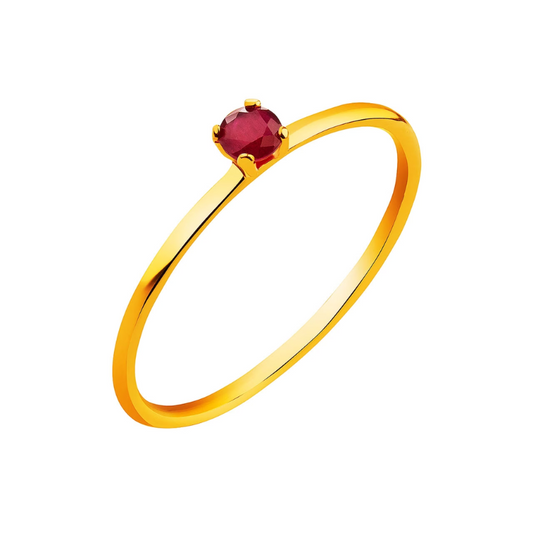 Shining Ruby Gold Ring