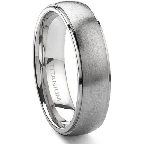 Mens Titanium Ring 6mm - VistaVistaVISIONS