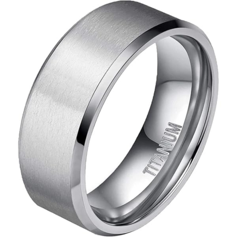 Mens Silver Titanium Ring - VistaVistaVISIONS