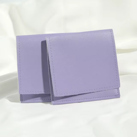 Purple Leather Jewellery Pouch - VistaVistaVISIONS