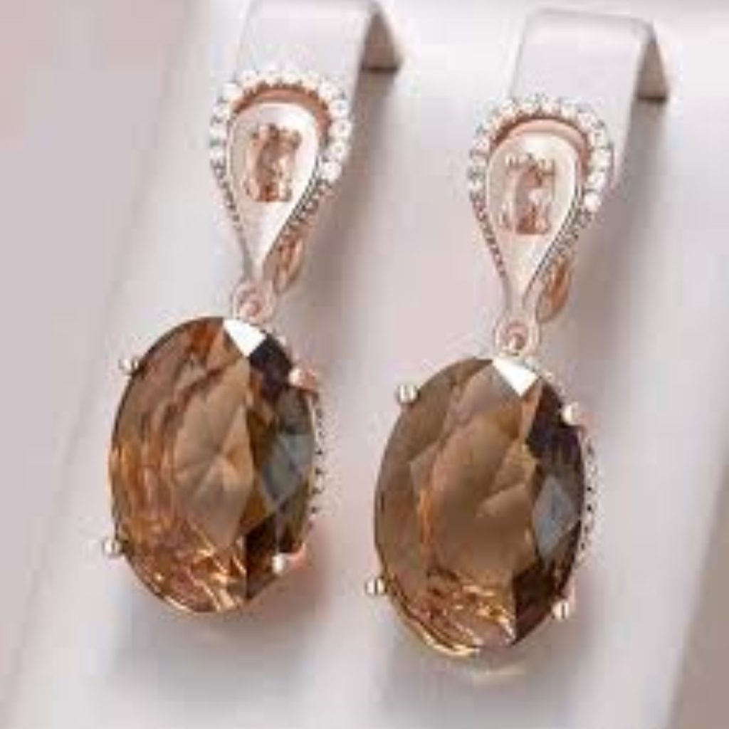 585 Rose Gold Plated Tear Drop Earring - VistaVistaVISIONS