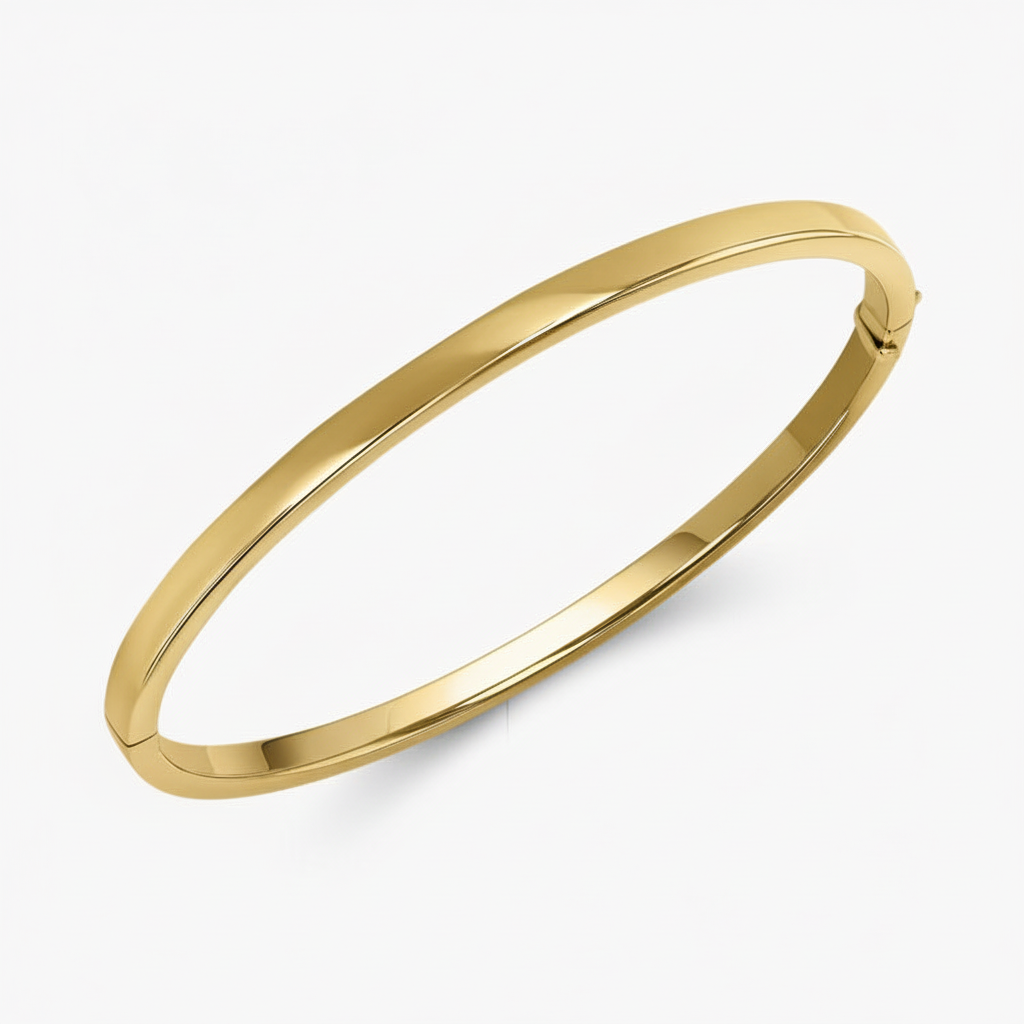 Gold bracelet without text on white background