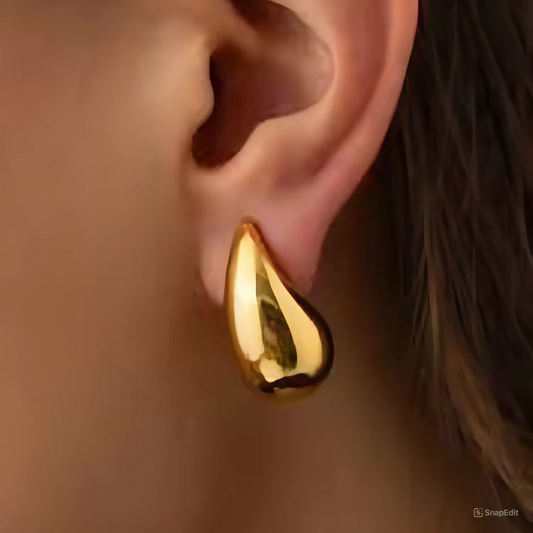 Gold Water Drop Earring